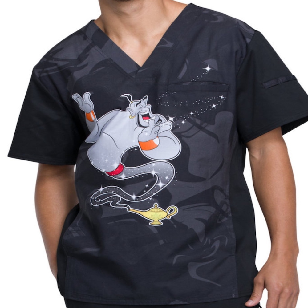 Cherokee Tooniforms Aladdin Three Wishes Scrub Top